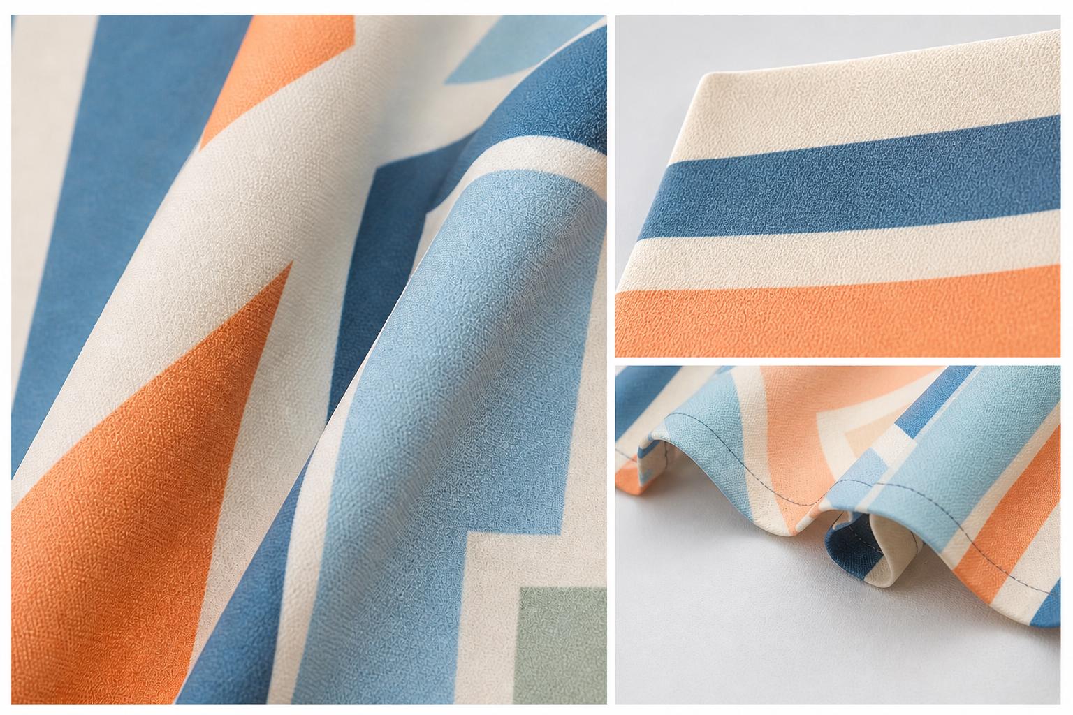 Pastel Geometric Midi Slip Dress in Blue and Peach with Modern Art Deco Print __etsy:8021878713